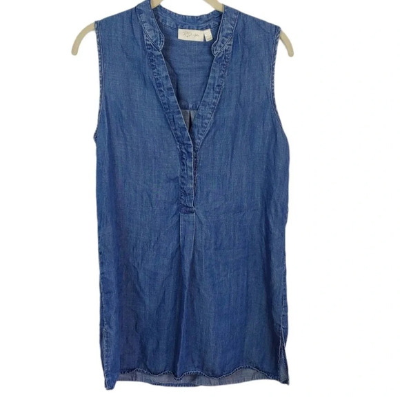 RD Style Chambray Sleeveless Shirt Women’s size S - Picture 1 of 9